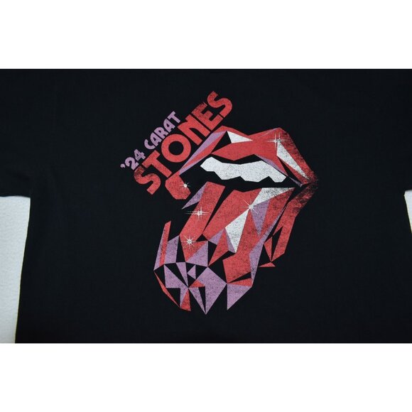 Rolling Stones ‘24 Carat Men's T Shirt Size 2XL Adult Black Concert Double Sided - Picture 3 of 11